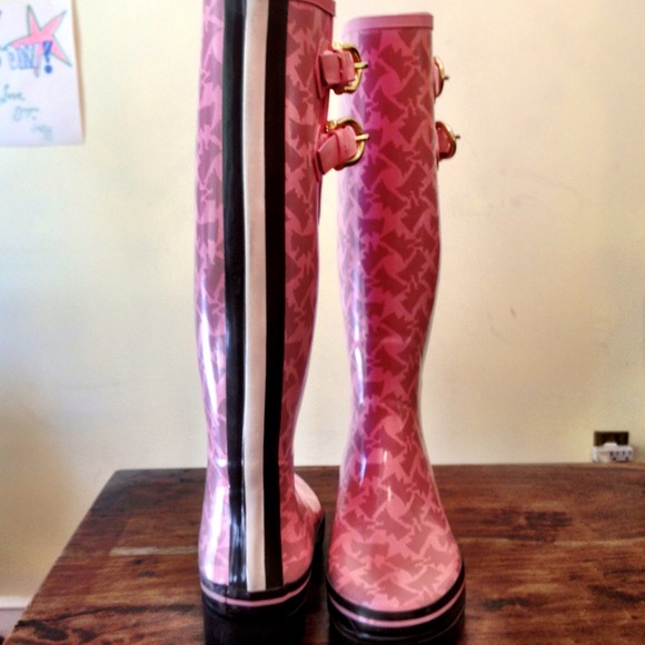 Juicy Couture Pink Rain boots Size 9 - Picture 2 of 3