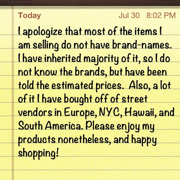 A small note from your vendor