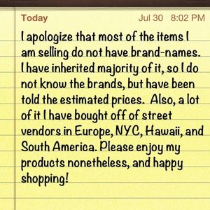 A small note from your vendor