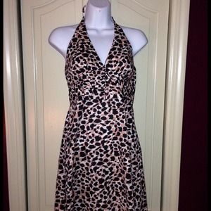 Leopard print summer dress