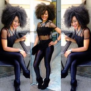 AA Black disco pants