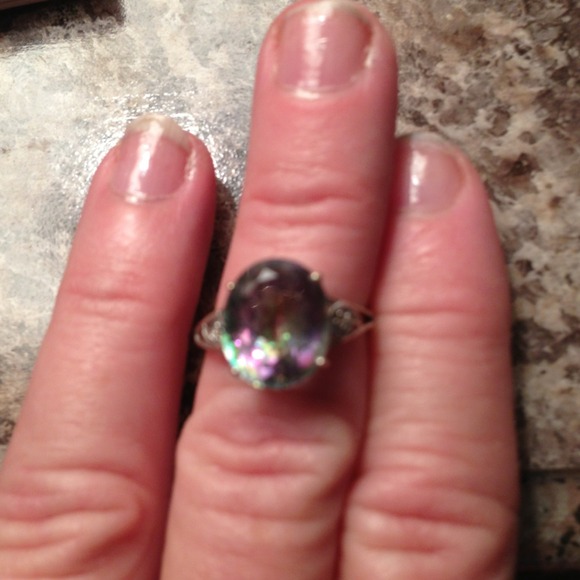 Vintage 10kt white gold ring