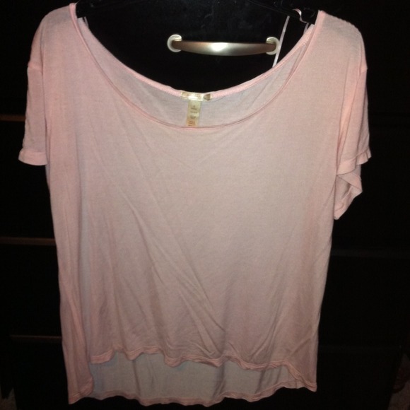 High low light pink shirt