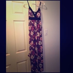 Purple Floral Maxi Dress