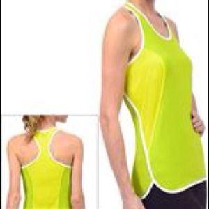 Never worn bright green/yellow jockey tank