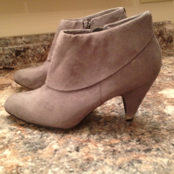 Grey ankle boots