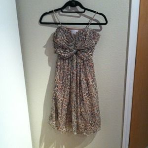 Strapless chiffon dress