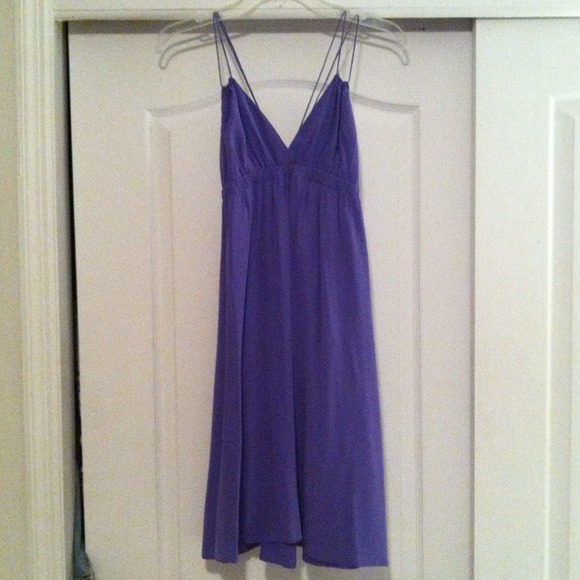 100% Silk Spaghetti Strap X-Back Cocktail Dress