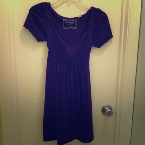 Size medium, Purple dress, 65% polyester 35% rayon