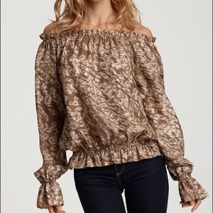 Rachel Zoe Frankie off shoulder peasant blouse NWT