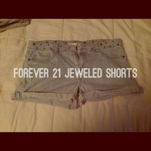 F21 jewel waistband shorts
