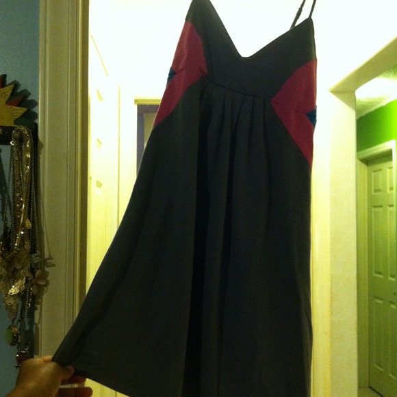 Gray pink and blue dress - Picture 1 of 3