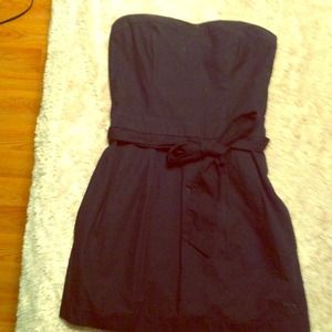Navy blue dress .. Thick material