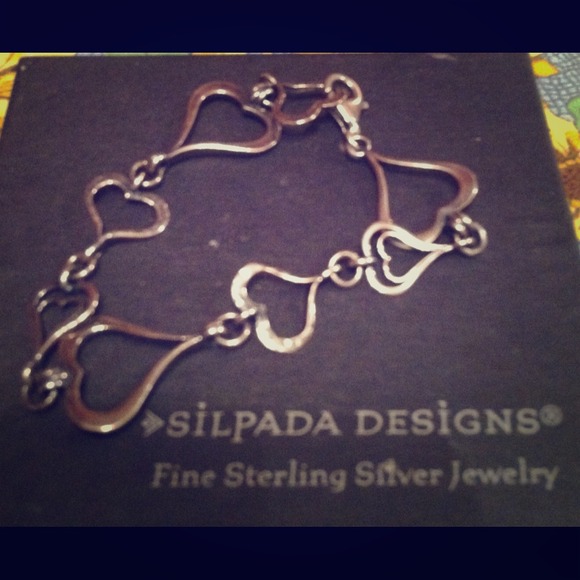 Silpada heart link bracelet
