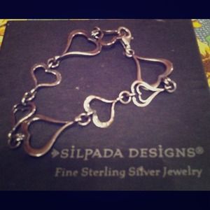 Silpada heart link bracelet