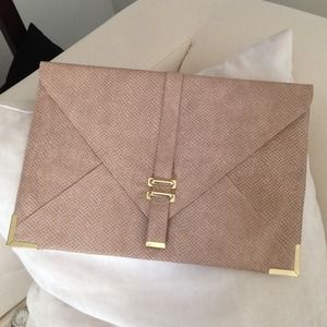 ASOS Nude Snake Print Clutch