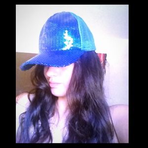 Sequin Royal Blue Ball Cap