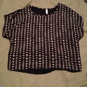 Black and gold triangle shirt