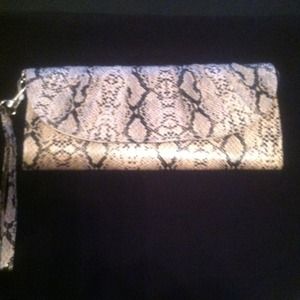 Snake skin clutch