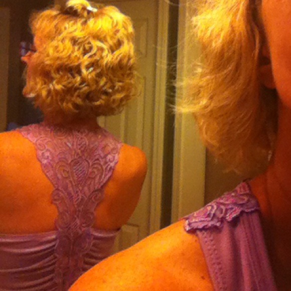 Lilac lace back Frederick's of Hollywood top