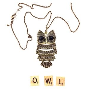 Gold Owl Necklace