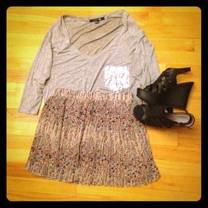 Pastel purple accordion skirt