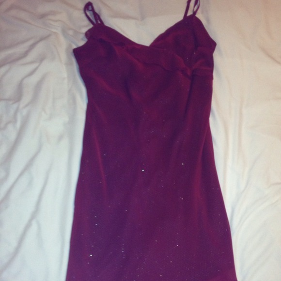 Burgundy night out dress