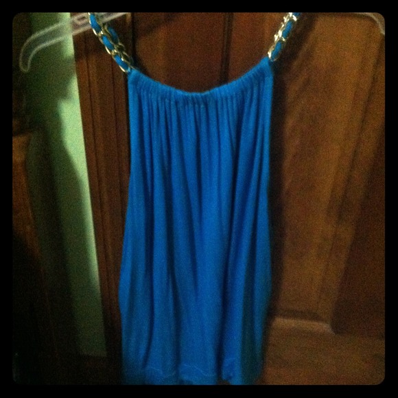 Long blue shirt