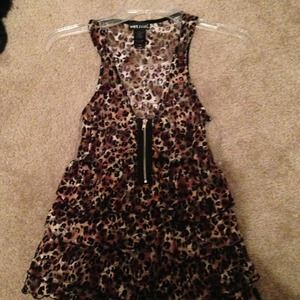 Wet seal , cheetah top. It's see thru.