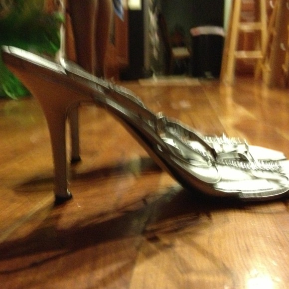 Silver high heels