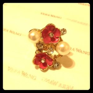 Cute pink, pearl, and crystal ring!!!