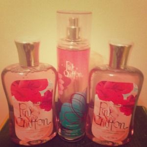 Pink Chiffon Bath and Body Works Bundle