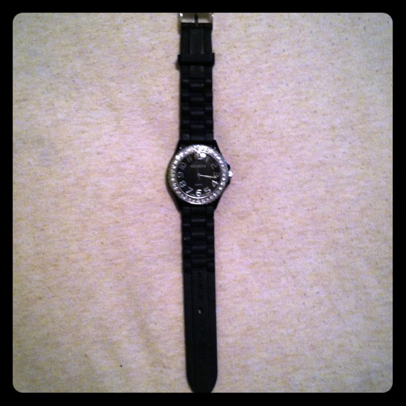 Diamond rubber watch.