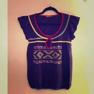 Rebel Yell Aztec Print Top