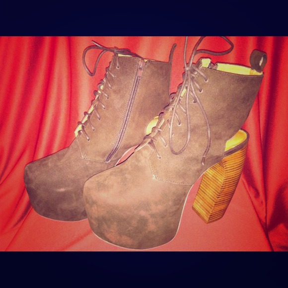 Jeffrey Campbell Lana Boot in Brown Suede