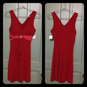 Red cocktail dress