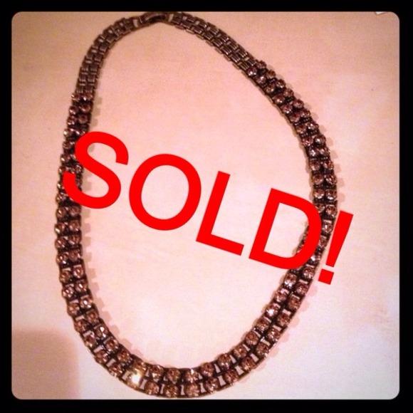 🚫SOLD🚫 J. Crew Bronze Rhinestone Necklace