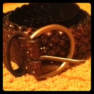 Brown sparkly belt