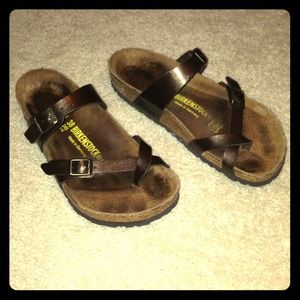 Women's Birkenstock Toffee Birko-Flor Mayari