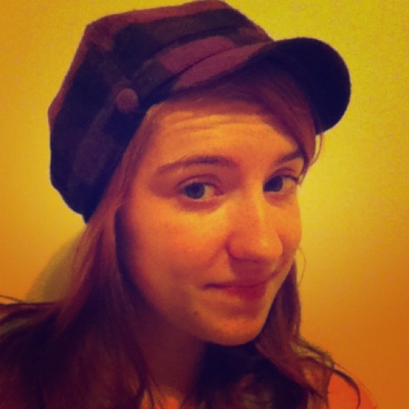 Purple and Black Checkered Hat