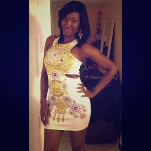 Bejeweled dress (cut out on sides)