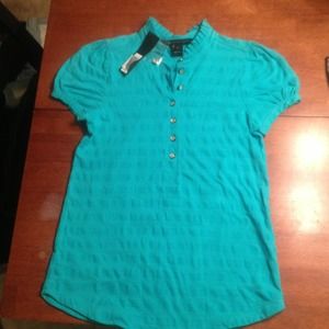 Real half button up short sleeve cotton shirt