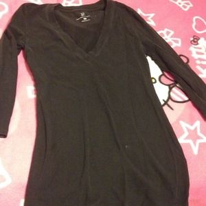 Black casual mid-length sleeve