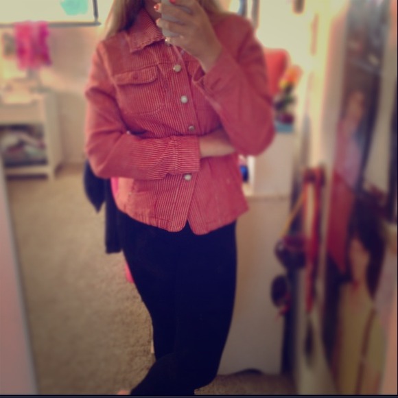 Red And White Striped Jacket - Picture 1 of 1