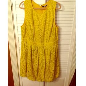 Mustard Yellow Lace ASOS Curve Dress