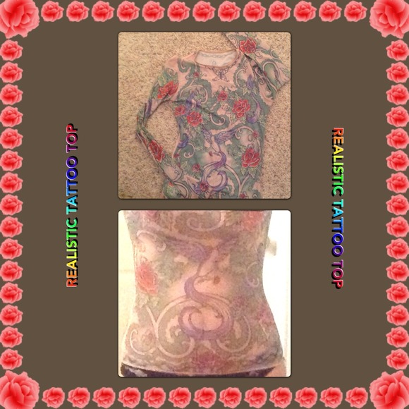 Tops - Eye-Catching, Double-Take Tattoo Top