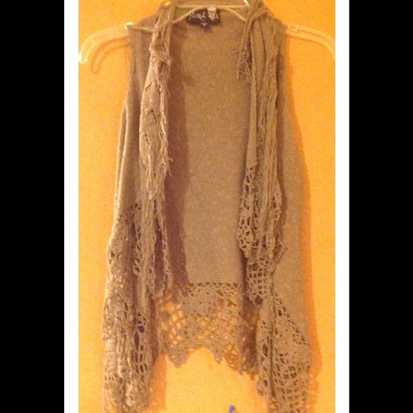 SOLD AT OUTSIDE SALE.....CROCHET LACE VEST