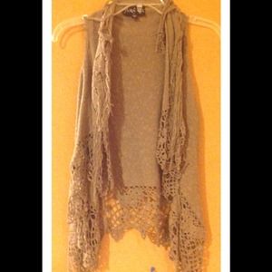 SOLD AT OUTSIDE SALE.....CROCHET LACE VEST