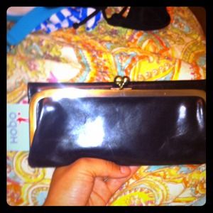 Hobo black rachel style wallet NWT