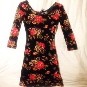 Floral tight fit mini dress